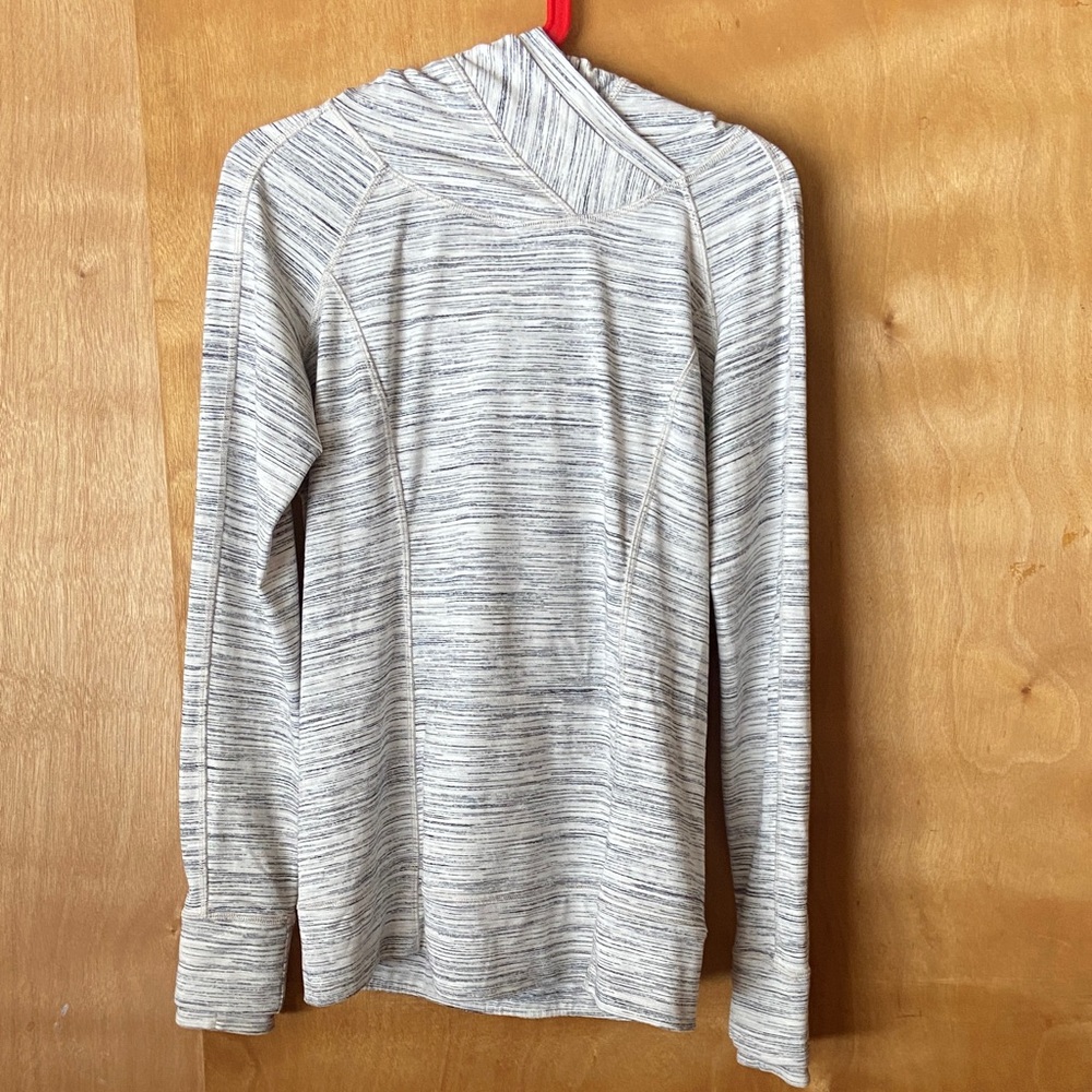 lululemon athletica Gray Striped Hoodie